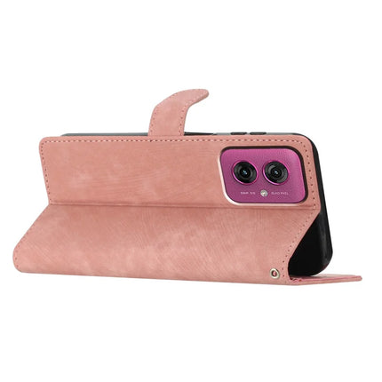 For Motorola Moto G55 5G Case with Card Clots Skin-Touch PU Leather Phone Cover Stand