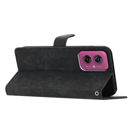 For Motorola Moto G55 5G Case with Card Clots Skin-Touch PU Leather Phone Cover Stand