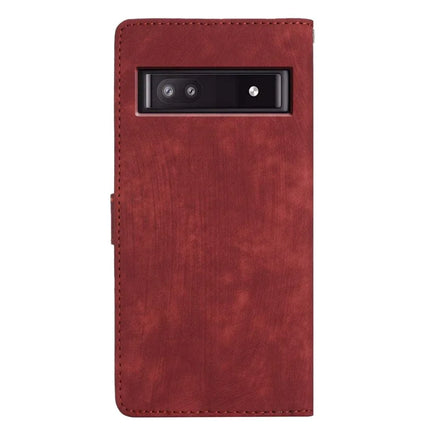 For Google Pixel 9a Case with Card Clots Skin-Touch PU Leather Phone Cover Stand