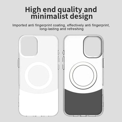 For iPhone 16 Plus Case Compatible with MagSafe Color Splicing IMD TPU+PET+PC Mobile Cover