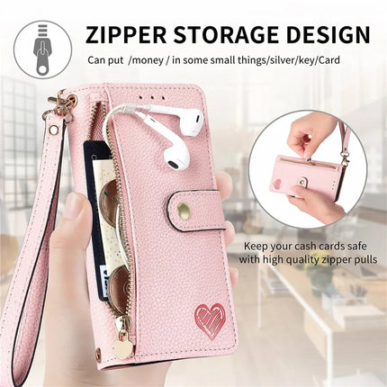 RFID Blocking Case For Honor X7c 4G / 200 Smart 5G / Play 60 Plus 5G Zipper Pocket Leather Wallet Phone Cover