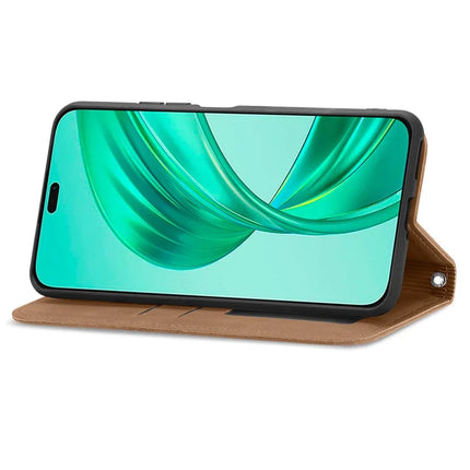 For Honor 200 Smart 5G / X7c 4G / Play 60 Plus 5G Case Skin Touch Feeling Leather Card Holder Phone Cover Magnetic Absorption