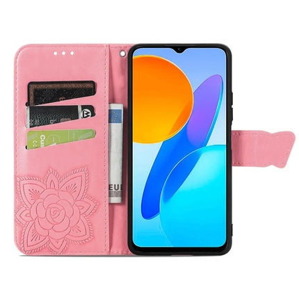 Case For Honor X7c 4G / 200 Smart 5G / Play 60 Plus 5G PU Leather Wallet Phone Cover Butterfly Pattern