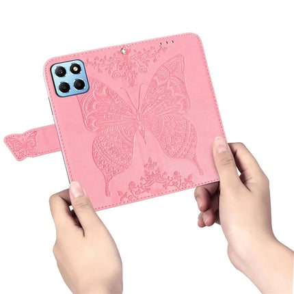 Case For Honor X7c 4G / 200 Smart 5G / Play 60 Plus 5G PU Leather Wallet Phone Cover Butterfly Pattern