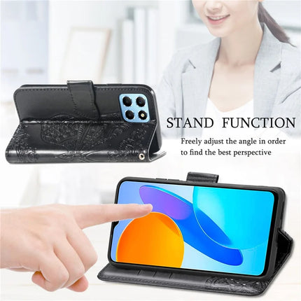 Case For Honor X7c 4G / 200 Smart 5G / Play 60 Plus 5G PU Leather Wallet Phone Cover Butterfly Pattern