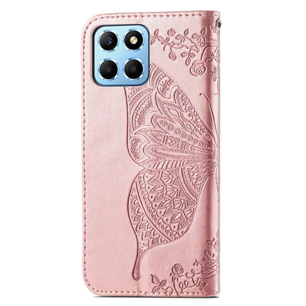 Case For Honor X7c 4G / 200 Smart 5G / Play 60 Plus 5G PU Leather Wallet Phone Cover Butterfly Pattern