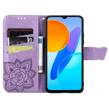 Case For Honor X7c 4G / 200 Smart 5G / Play 60 Plus 5G PU Leather Wallet Phone Cover Butterfly Pattern