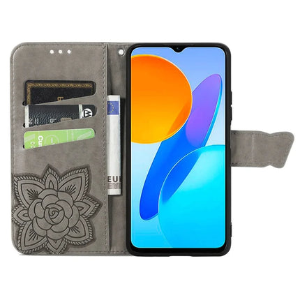 Case For Honor X7c 4G / 200 Smart 5G / Play 60 Plus 5G PU Leather Wallet Phone Cover Butterfly Pattern