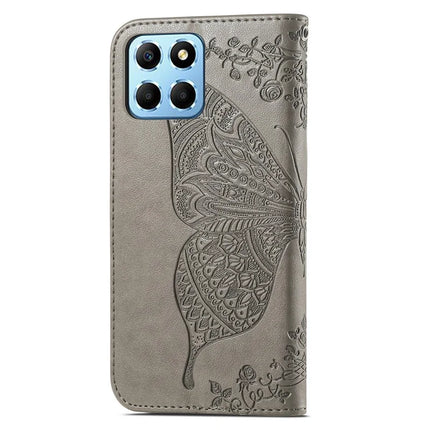 Case For Honor X7c 4G / 200 Smart 5G / Play 60 Plus 5G PU Leather Wallet Phone Cover Butterfly Pattern