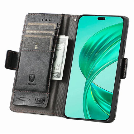 CASENEO 002 Series Case For Honor X7c 4G / 200 Smart 5G / Play 60 Plus 5G Stand Wallet Splicing PU Leather Cover