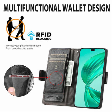 CASENEO 002 Series Case For Honor X7c 4G / 200 Smart 5G / Play 60 Plus 5G Stand Wallet Splicing PU Leather Cover