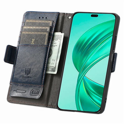 CASENEO 002 Series Case For Honor X7c 4G / 200 Smart 5G / Play 60 Plus 5G Stand Wallet Splicing PU Leather Cover