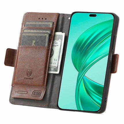 CASENEO 002 Series Case For Honor X7c 4G / 200 Smart 5G / Play 60 Plus 5G Stand Wallet Splicing PU Leather Cover