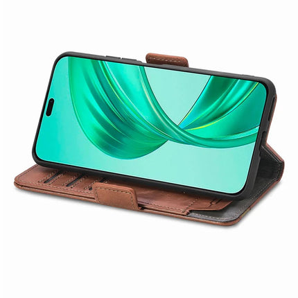 CASENEO 002 Series Case For Honor X7c 4G / 200 Smart 5G / Play 60 Plus 5G Stand Wallet Splicing PU Leather Cover