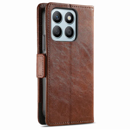 CASENEO 002 Series Case For Honor X7c 4G / 200 Smart 5G / Play 60 Plus 5G Stand Wallet Splicing PU Leather Cover