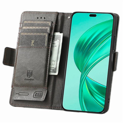 CASENEO 002 Series Case For Honor X7c 4G / 200 Smart 5G / Play 60 Plus 5G Stand Wallet Splicing PU Leather Cover