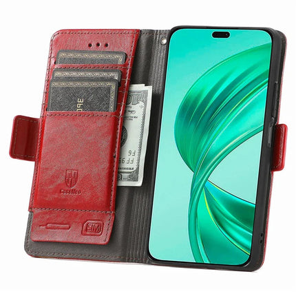 CASENEO 002 Series Case For Honor X7c 4G / 200 Smart 5G / Play 60 Plus 5G Stand Wallet Splicing PU Leather Cover