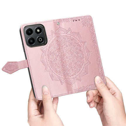 Wallet Case For Honor X7c 4G / 200 Smart 5G / Play 60 Plus 5G Mandala Flower Leather Phone Cover Stand View
