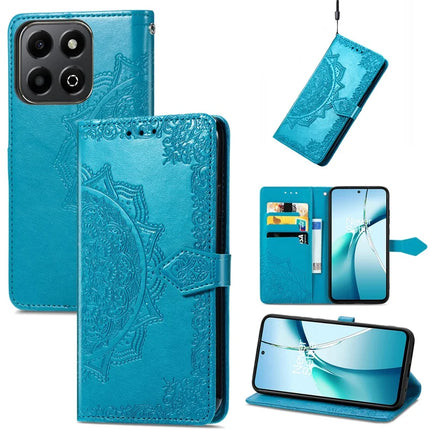 Wallet Case For Honor X7c 4G / 200 Smart 5G / Play 60 Plus 5G Mandala Flower Leather Phone Cover Stand View