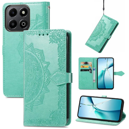 Wallet Case For Honor X7c 4G / 200 Smart 5G / Play 60 Plus 5G Mandala Flower Leather Phone Cover Stand View