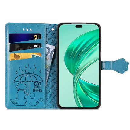 Leather Case For Honor X7c 4G / 200 Smart 5G / Play 60 Plus 5G Wallet Flip Phone Cover Cute Cat Dog Pattern