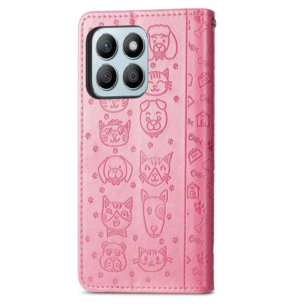 Leather Case For Honor X7c 4G / 200 Smart 5G / Play 60 Plus 5G Wallet Flip Phone Cover Cute Cat Dog Pattern