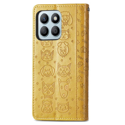 Leather Case For Honor X7c 4G / 200 Smart 5G / Play 60 Plus 5G Wallet Flip Phone Cover Cute Cat Dog Pattern