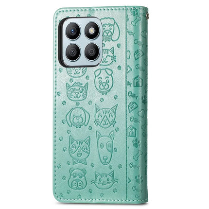 Leather Case For Honor X7c 4G / 200 Smart 5G / Play 60 Plus 5G Wallet Flip Phone Cover Cute Cat Dog Pattern