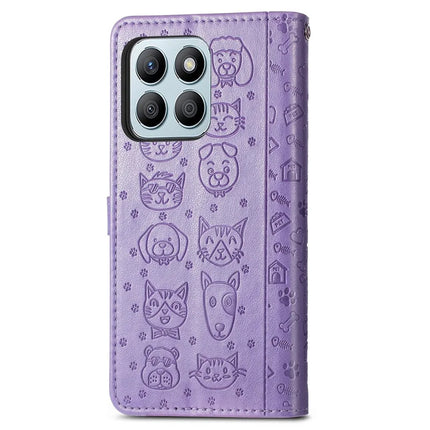 Leather Case For Honor X7c 4G / 200 Smart 5G / Play 60 Plus 5G Wallet Flip Phone Cover Cute Cat Dog Pattern
