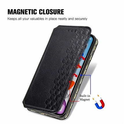 PU Leather Case For Honor X7c 4G / 200 Smart 5G / Play 60 Plus 5G Rhombus Imprint Wallet Stand Phone Cover