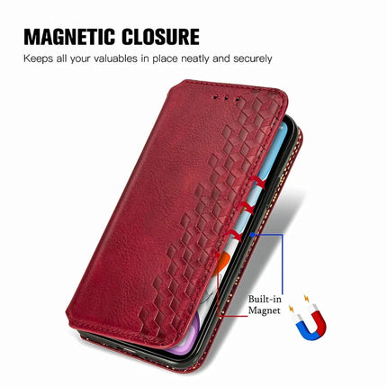 PU Leather Case For Honor X7c 4G / 200 Smart 5G / Play 60 Plus 5G Rhombus Imprint Wallet Stand Phone Cover