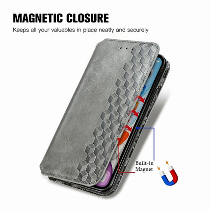 PU Leather Case For Honor X7c 4G / 200 Smart 5G / Play 60 Plus 5G Rhombus Imprint Wallet Stand Phone Cover