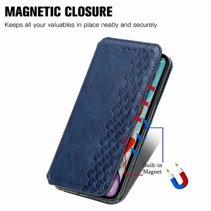 PU Leather Case For Honor X7c 4G / 200 Smart 5G / Play 60 Plus 5G Rhombus Imprint Wallet Stand Phone Cover