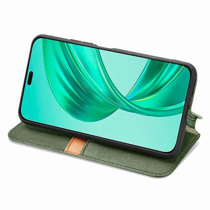 PU Leather Case For Honor X7c 4G / 200 Smart 5G / Play 60 Plus 5G Rhombus Imprint Wallet Stand Phone Cover