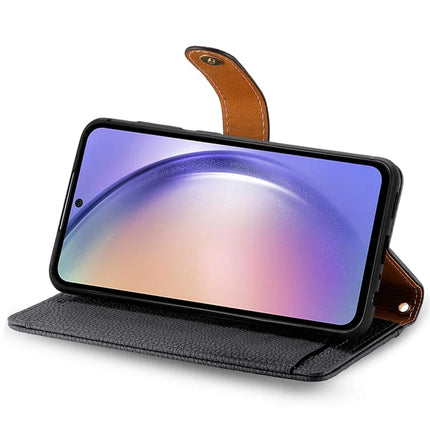 For Samsung Galaxy A36 5G / A56 5G Case RFID Blocking Zipper Pocket Leather Wallet Phone Cover