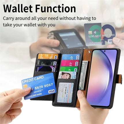 For Samsung Galaxy A36 5G / A56 5G Case RFID Blocking Zipper Pocket Leather Wallet Phone Cover