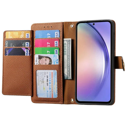 For Samsung Galaxy A36 5G / A56 5G Case RFID Blocking Zipper Pocket Leather Wallet Phone Cover