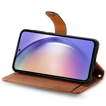 For Samsung Galaxy A36 5G / A56 5G Case RFID Blocking Zipper Pocket Leather Wallet Phone Cover
