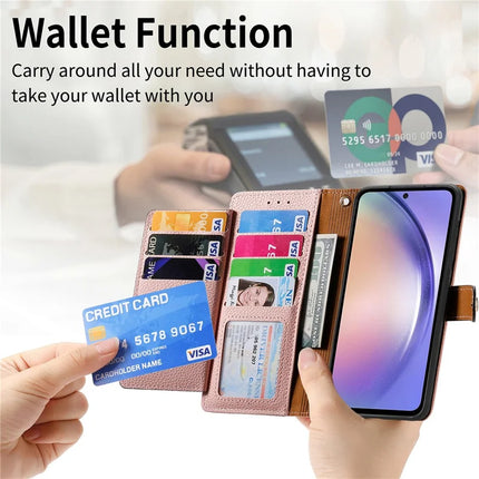 For Samsung Galaxy A36 5G / A56 5G Case RFID Blocking Zipper Pocket Leather Wallet Phone Cover