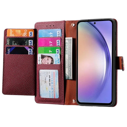 For Samsung Galaxy A36 5G / A56 5G Case RFID Blocking Zipper Pocket Leather Wallet Phone Cover