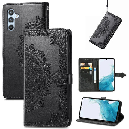 For Samsung Galaxy A36 5G / A56 5G Wallet Case Mandala Flower Leather Phone Cover Stand View