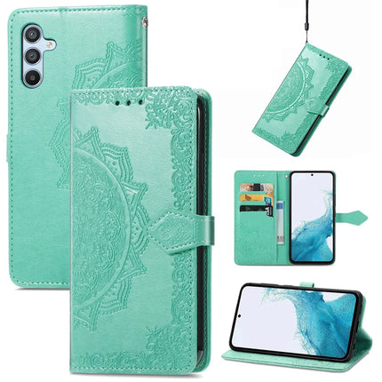 For Samsung Galaxy A36 5G / A56 5G Wallet Case Mandala Flower Leather Phone Cover Stand View