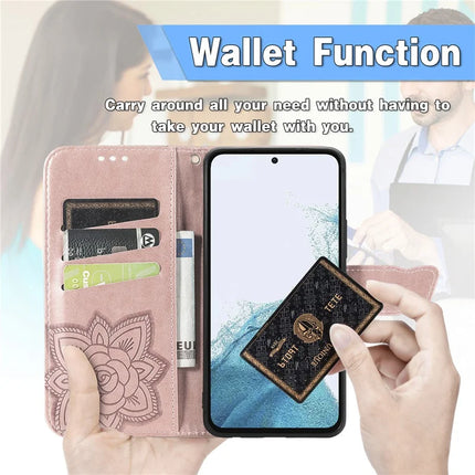 For Samsung Galaxy A36 5G / A56 5G Case PU Leather Wallet Phone Cover Butterfly Pattern