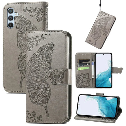 For Samsung Galaxy A36 5G / A56 5G Case PU Leather Wallet Phone Cover Butterfly Pattern