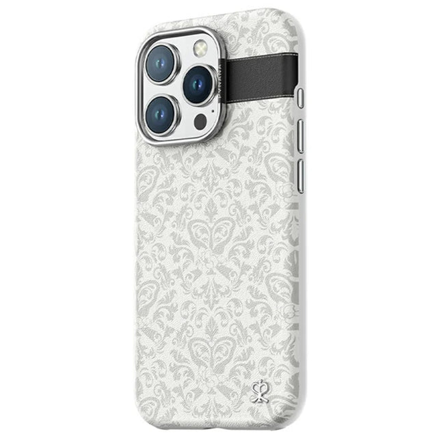 PYNANA PN-16YH4  For iPhone 16 Pro Max Case Compatible with MagSafe Flower Leather Back Cover