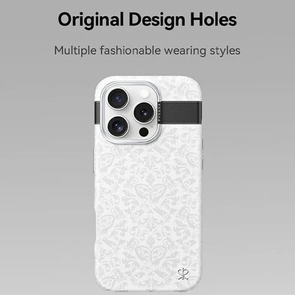 PYNANA PN-16YH4  For iPhone 16 Pro Max Case Compatible with MagSafe Flower Leather Back Cover