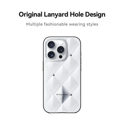 PYNANA PN-16BLG4 For iPhone 16 Pro Max Case Metal Diamond PC+TPU Mobile Cover