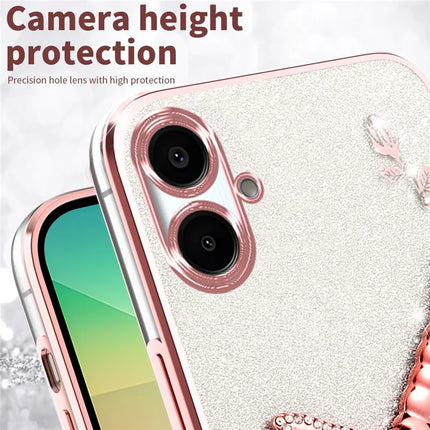 KADEM For Samsung Galaxy A05 4G Case Dragonfly Kickstand TPU Flowers Glitter Phone Cover