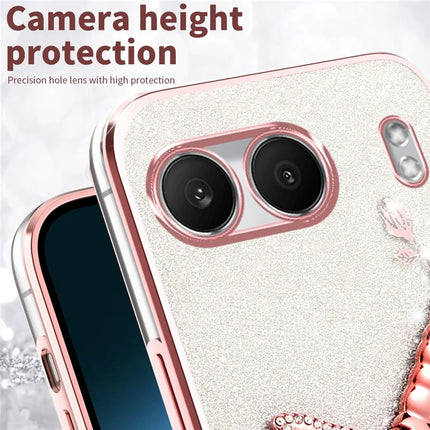 KADEM For OnePlus Nord 4 Case Dragonfly Kickstand TPU Flowers Glitter Phone Cover