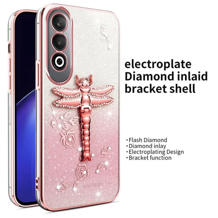 KADEM For OnePlus Nord CE4 5G Case Dragonfly Kickstand TPU Flowers Glitter Phone Cover